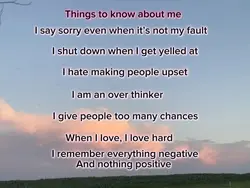 Things 2 know abt me