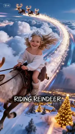 Riding reindeer