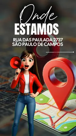 sua localização 