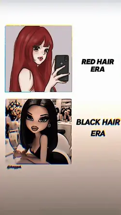 red hair x black hai