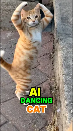 ai dancing cute cat