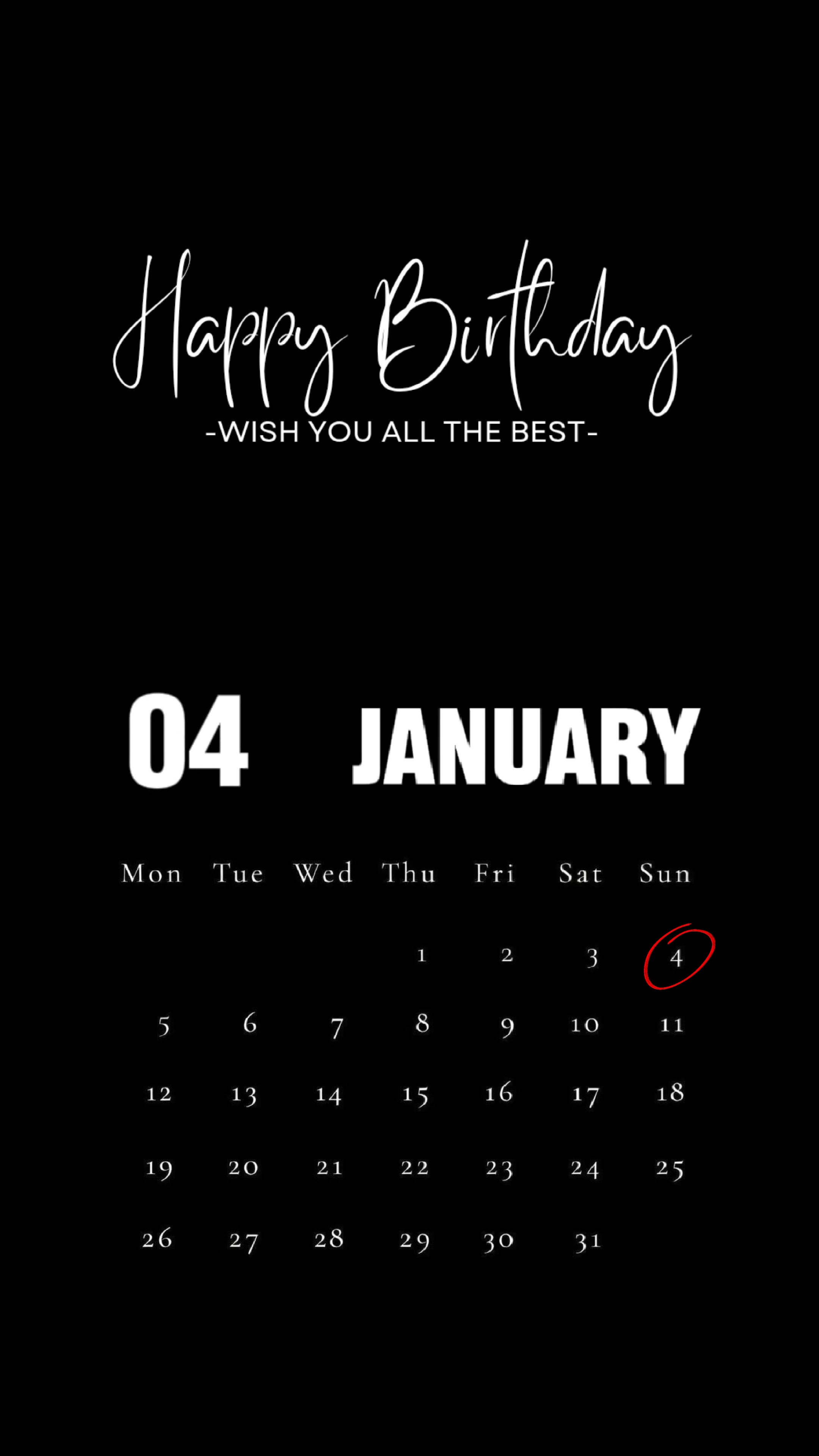 HBD 04 DE JANEIRO 