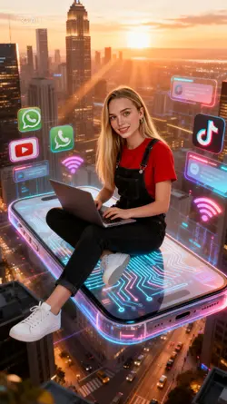 sit on smartphone