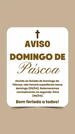 Aviso de feriado 