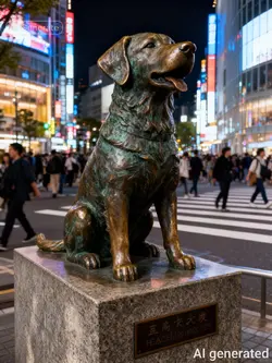 Hachiko dog statue