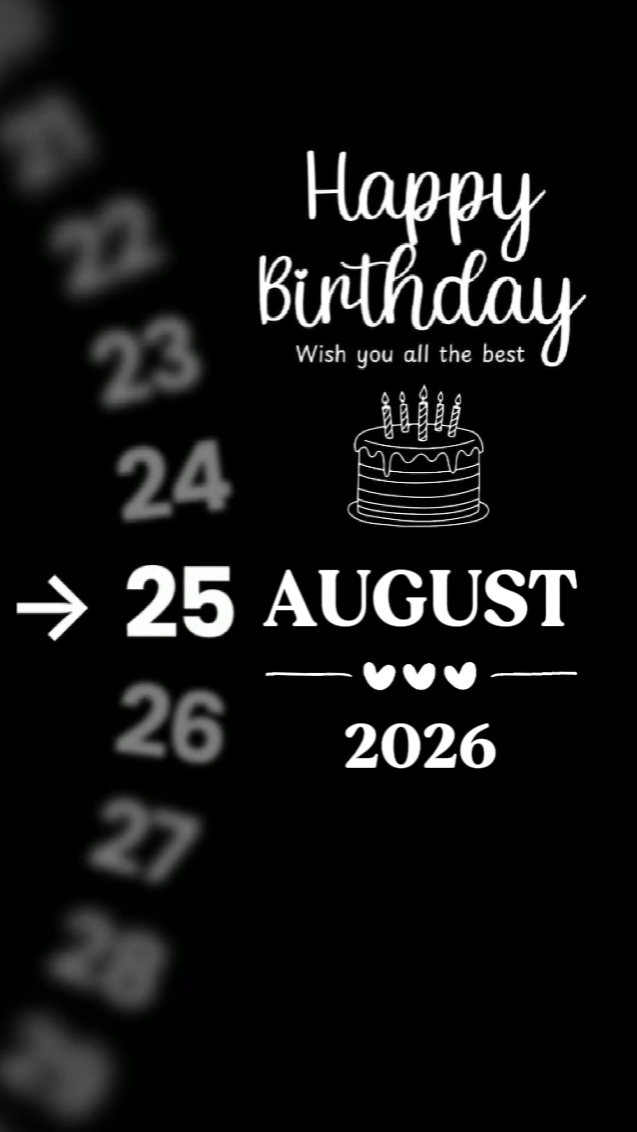 HBD LOVE 25 AOÛT
