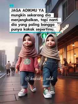 kakak adik akur