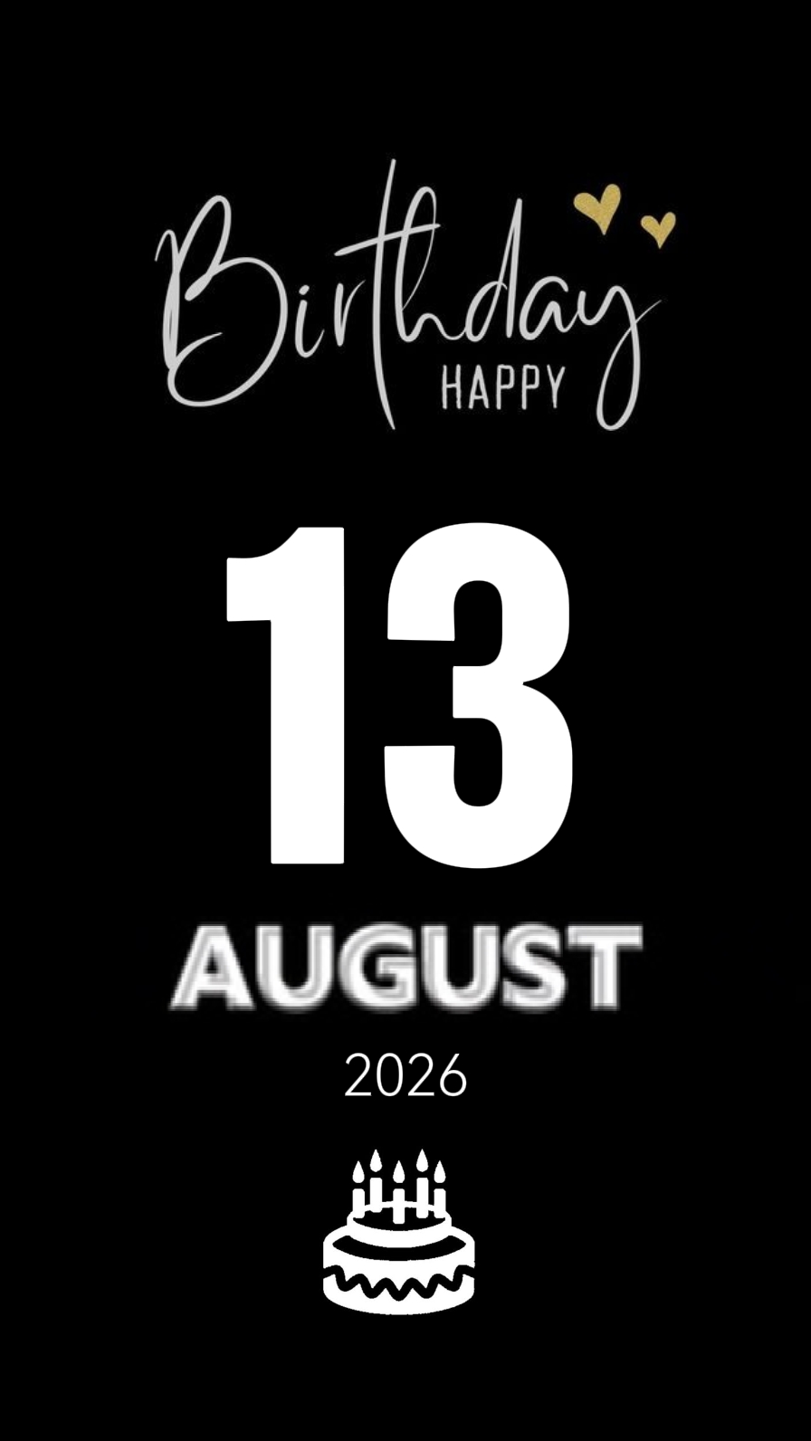 Birthday 13 August