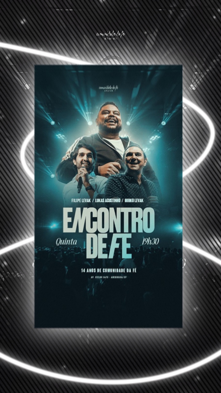 Serviço de adoração na igreja