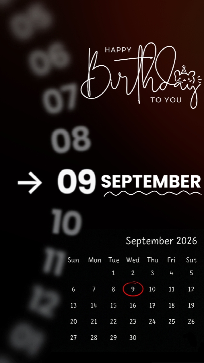 BIRTHDAY 07 SEPTEMBE