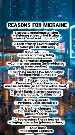 Rason sa migraine 