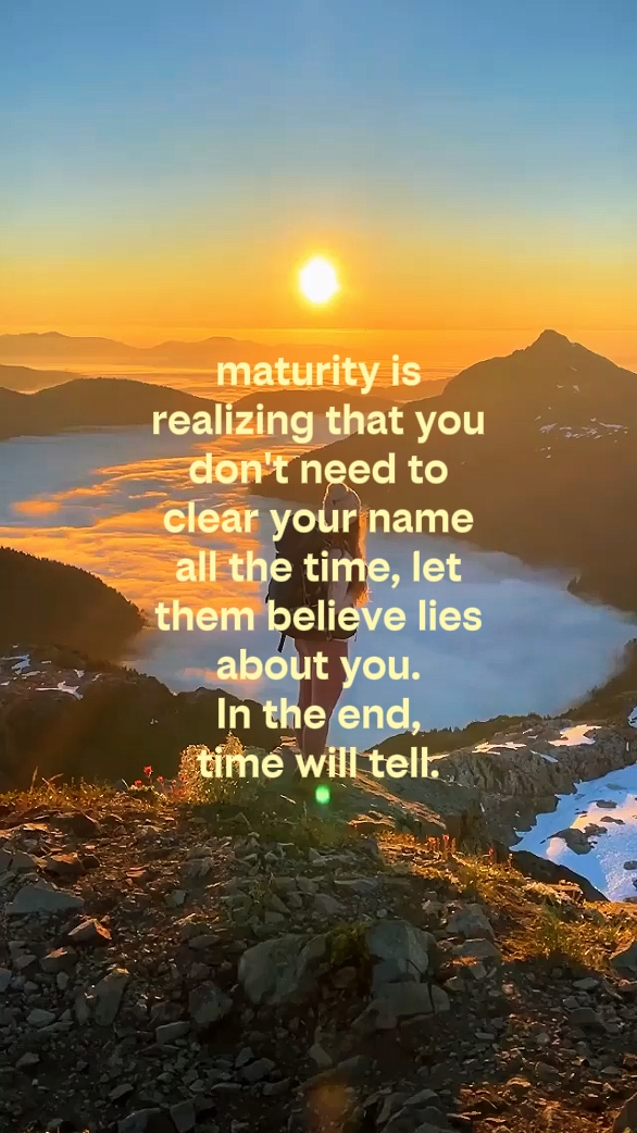 maturity is realizin