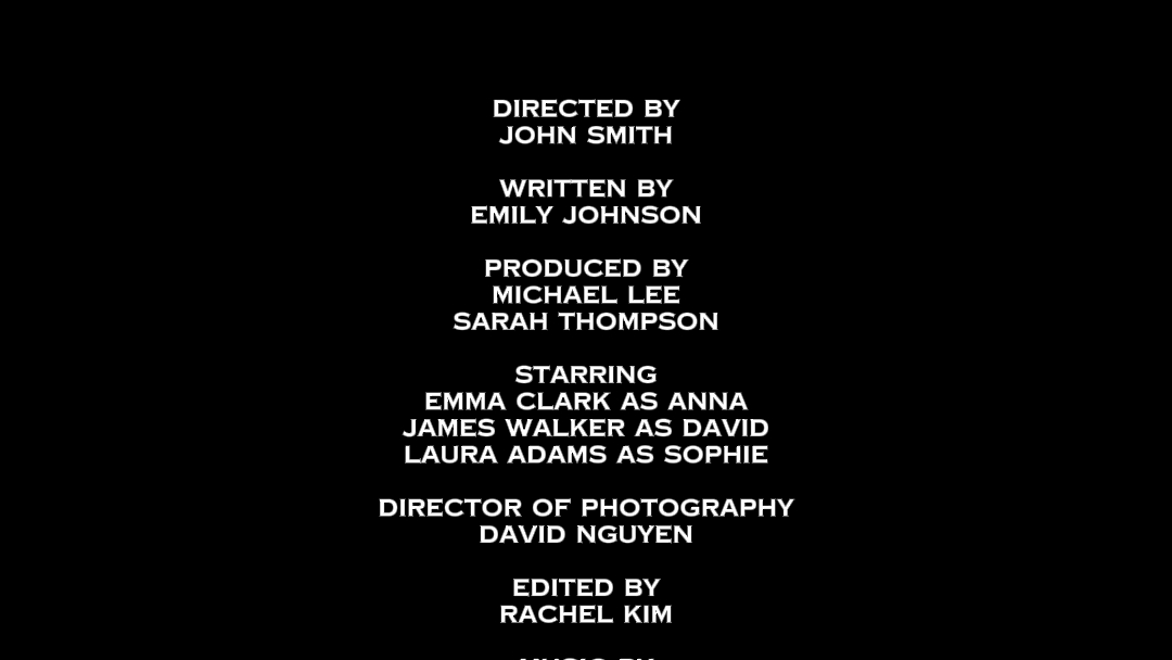 Film Kredit Outro