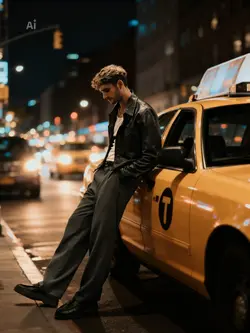 Yellow Taxi Night Ai