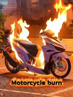 motorcycle burn