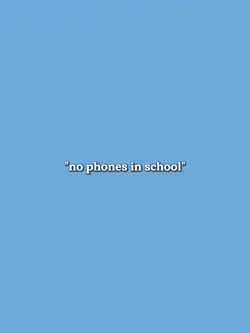 No phones in school 