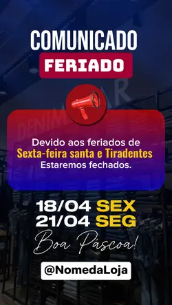 para feriados aviso