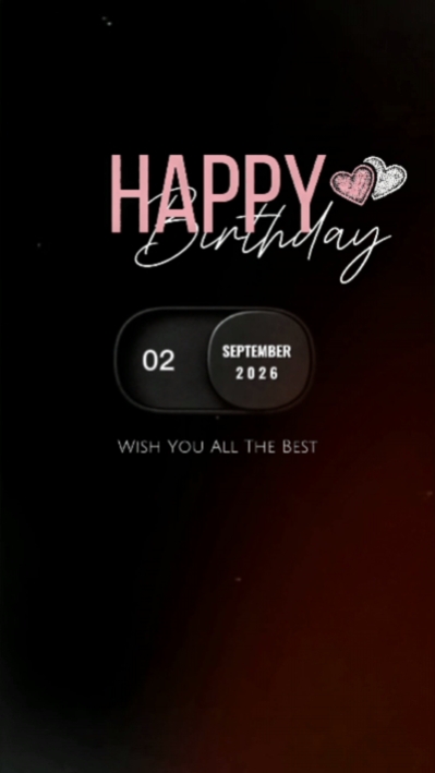 HBD 2th SEPTEMBER