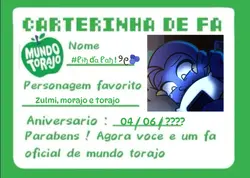 carteirinha de fã !