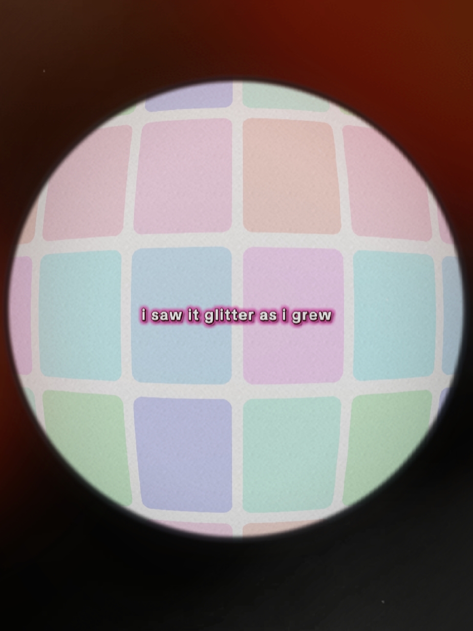 Ich sah es glitzern als