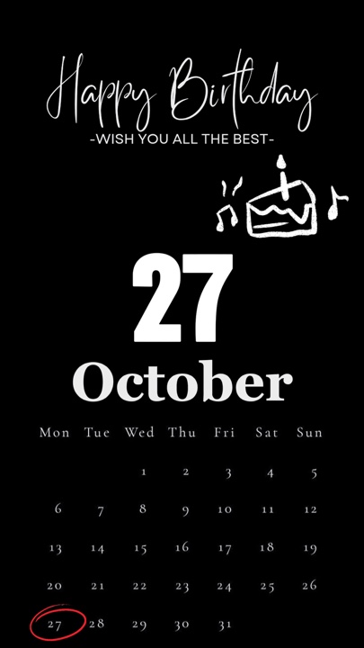 Hbd 27 October 