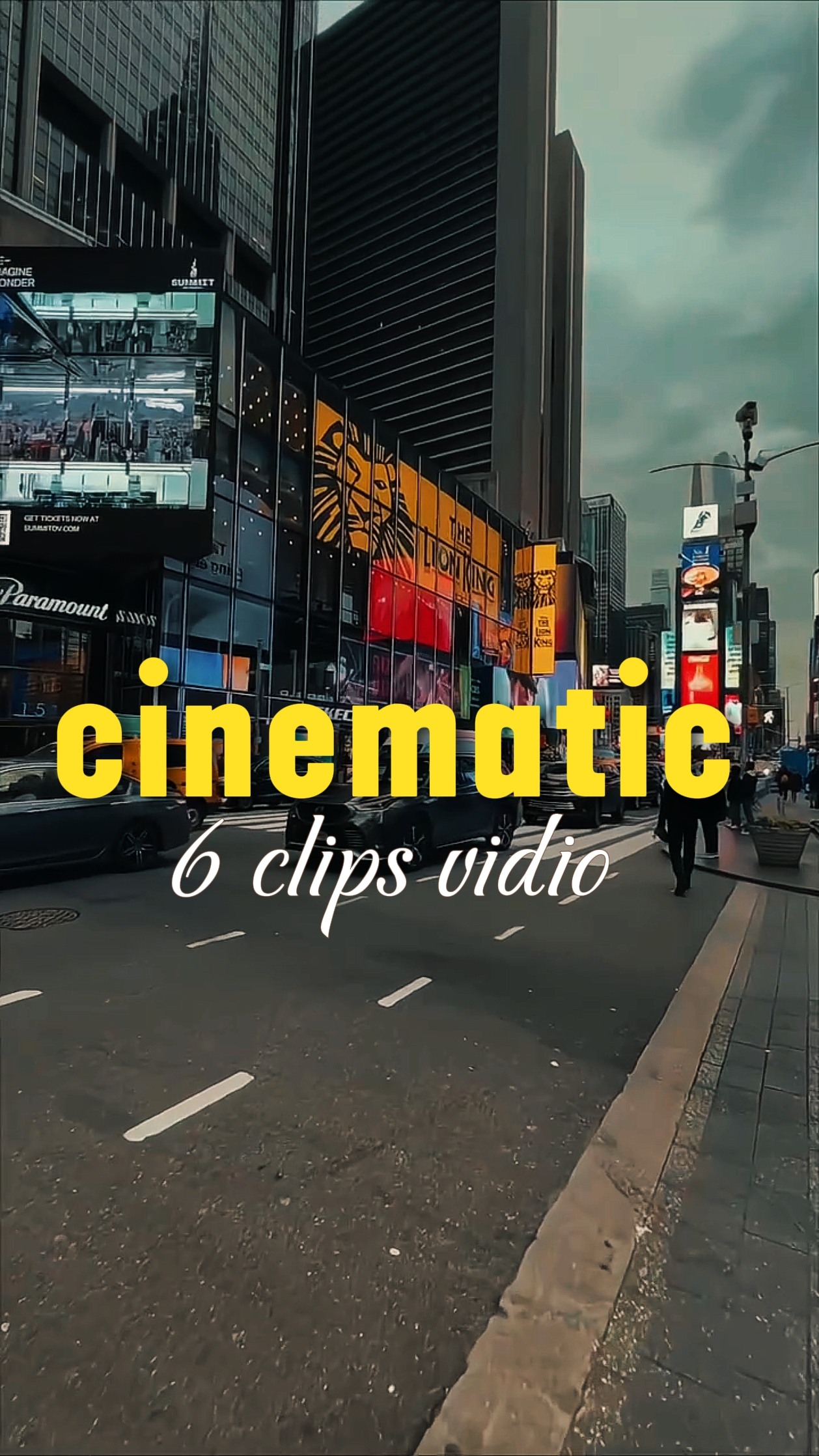 6 clips cinématiques 
