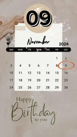 birthday 9 nov 2024
