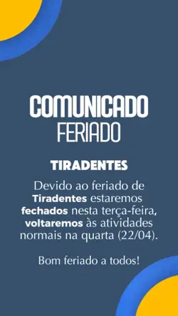 aviso de feriado 