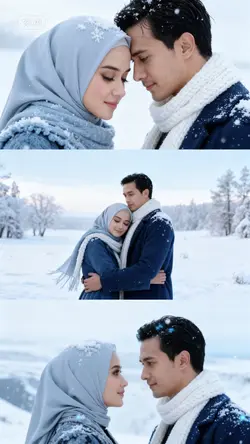 Trend AI couple snow