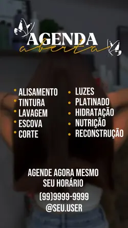 Agenda aberta cabelo