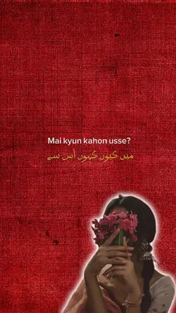 میں کیوں کہوں اُس سے