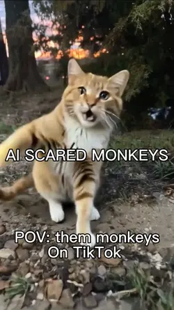 AI Scared monkey