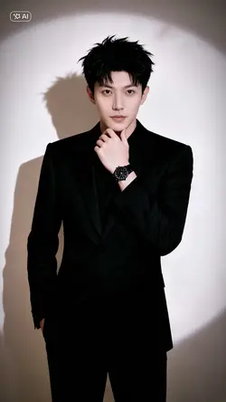 Ghép ảnh vest đen AI