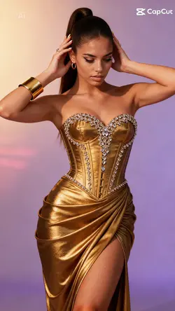 gold dress