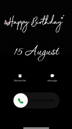 Birthday 15 August