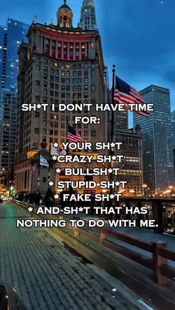 I don't have time fo