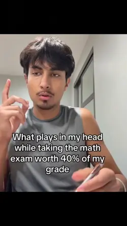 taking math exam 