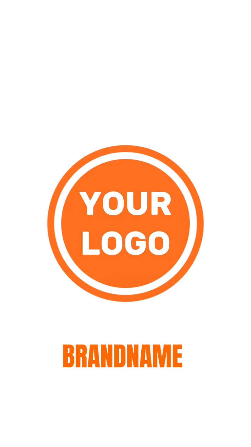 Plantilla Tipo Intro Logo Blanco y Naranja TikTok