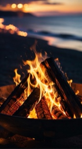 Strand-Lagerfeuer