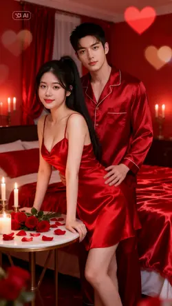 couple romantic bed