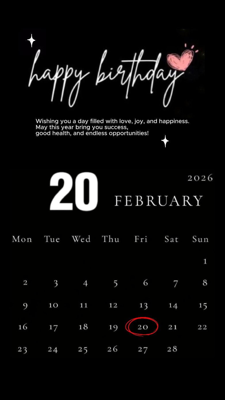 birthday 20 February