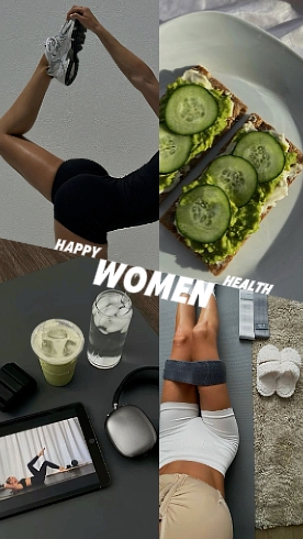 Saúde feminina feliz 