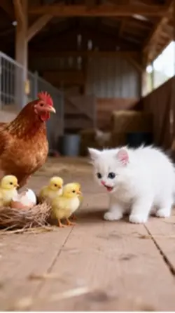 Kitten in the barn 