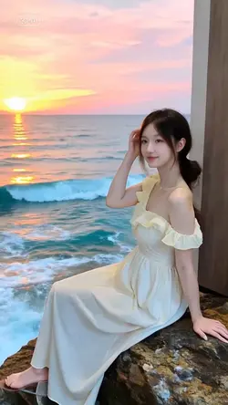 Video AI  ngắm biển 