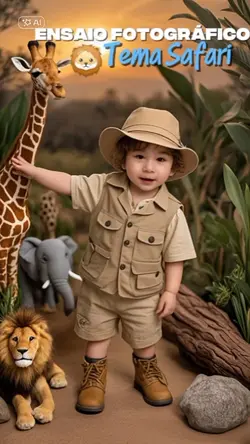 Seu filho no Safari