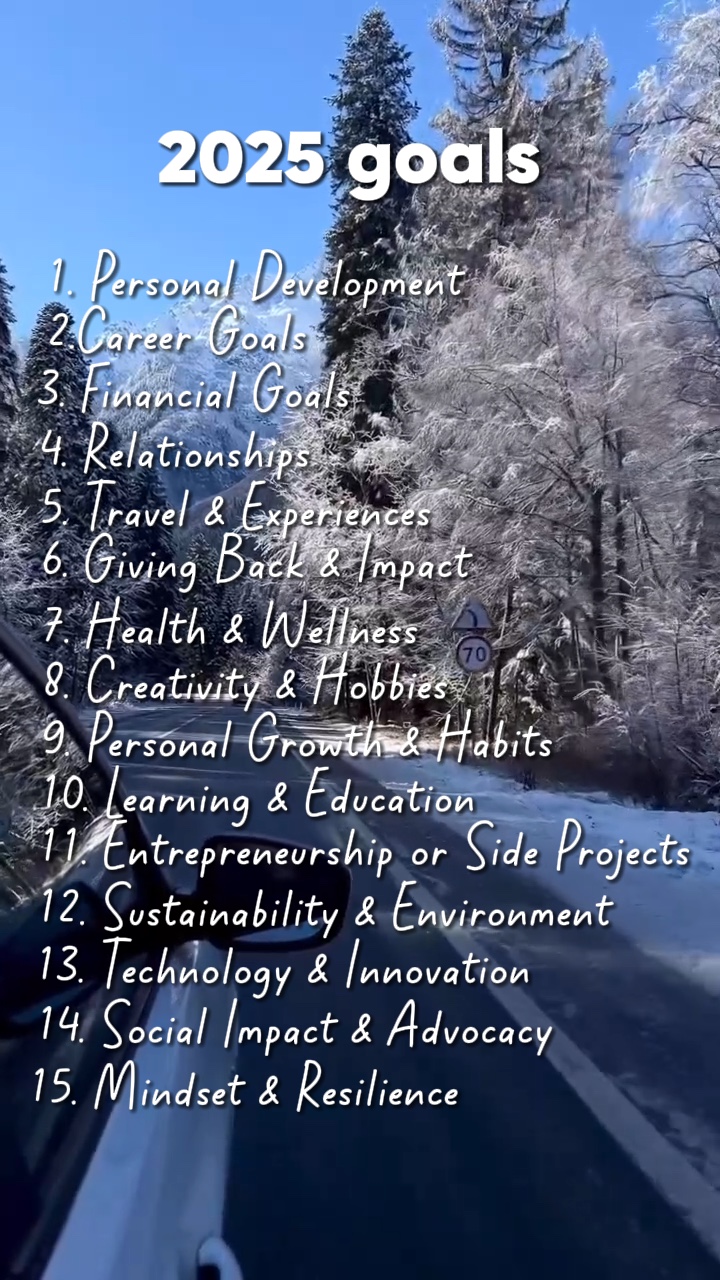 2025 goals 