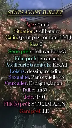 Stats avant Juillet