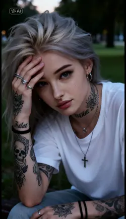 Messy hairstyle