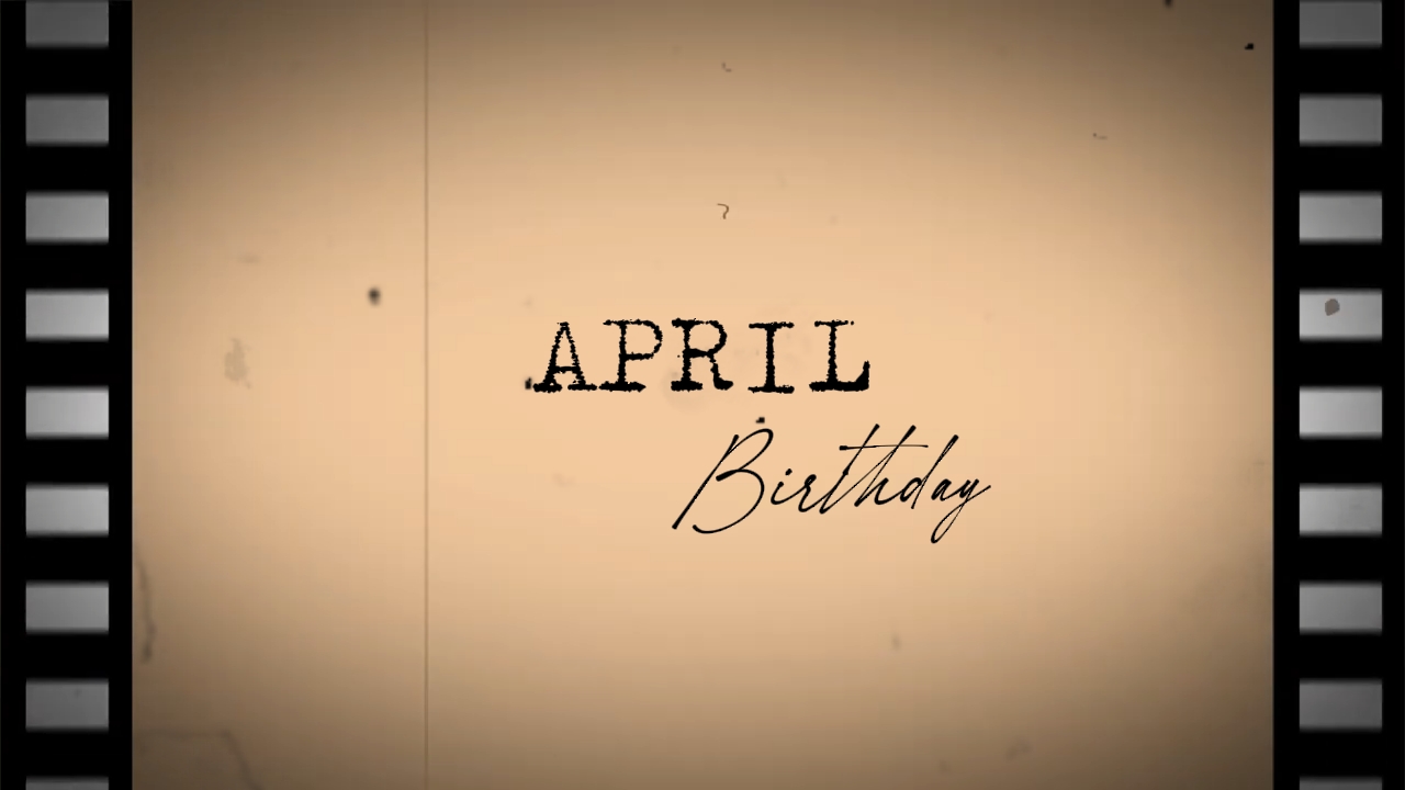 Film d'anniversaire d'avril