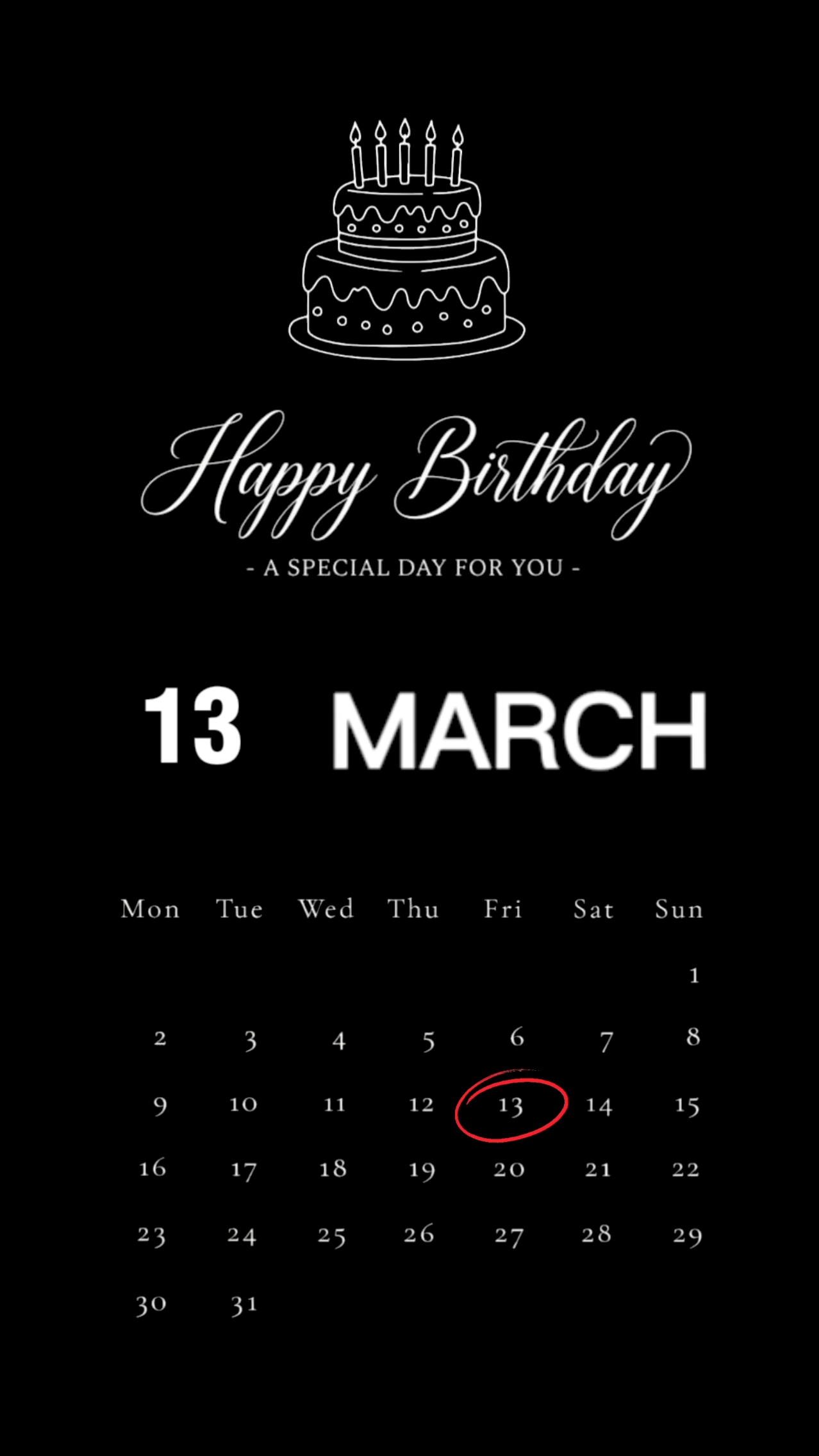 hbd 13 Marso